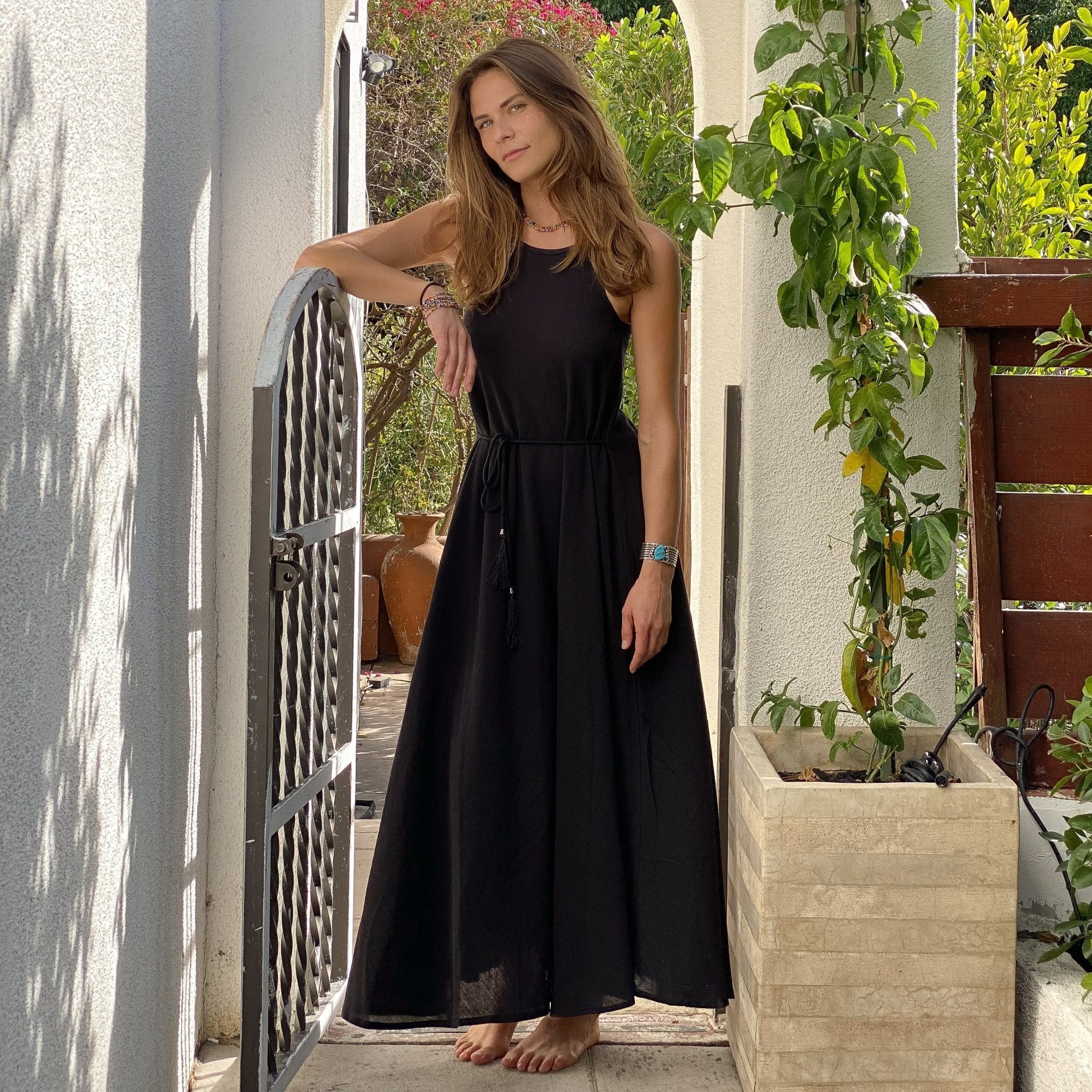 CALLIE MAXI DRESS - BLACK - BlissfulBody.Boutique