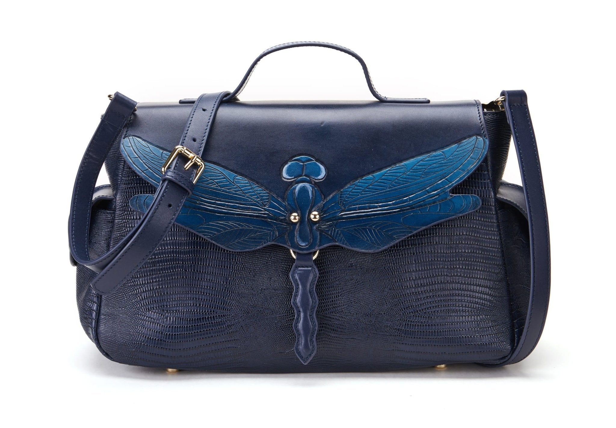 Dragonfly Blue Satchel - BlissfulBody.Boutique