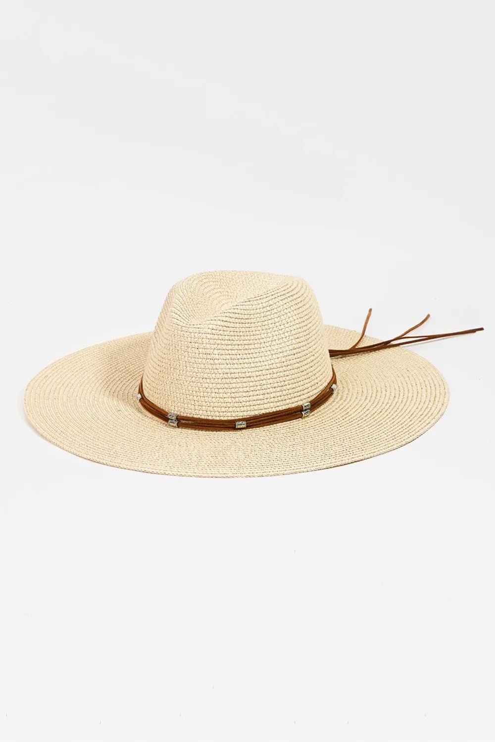 Fame Rope Strap Wide Brim Weave Hat - BlissfulBody.Boutique