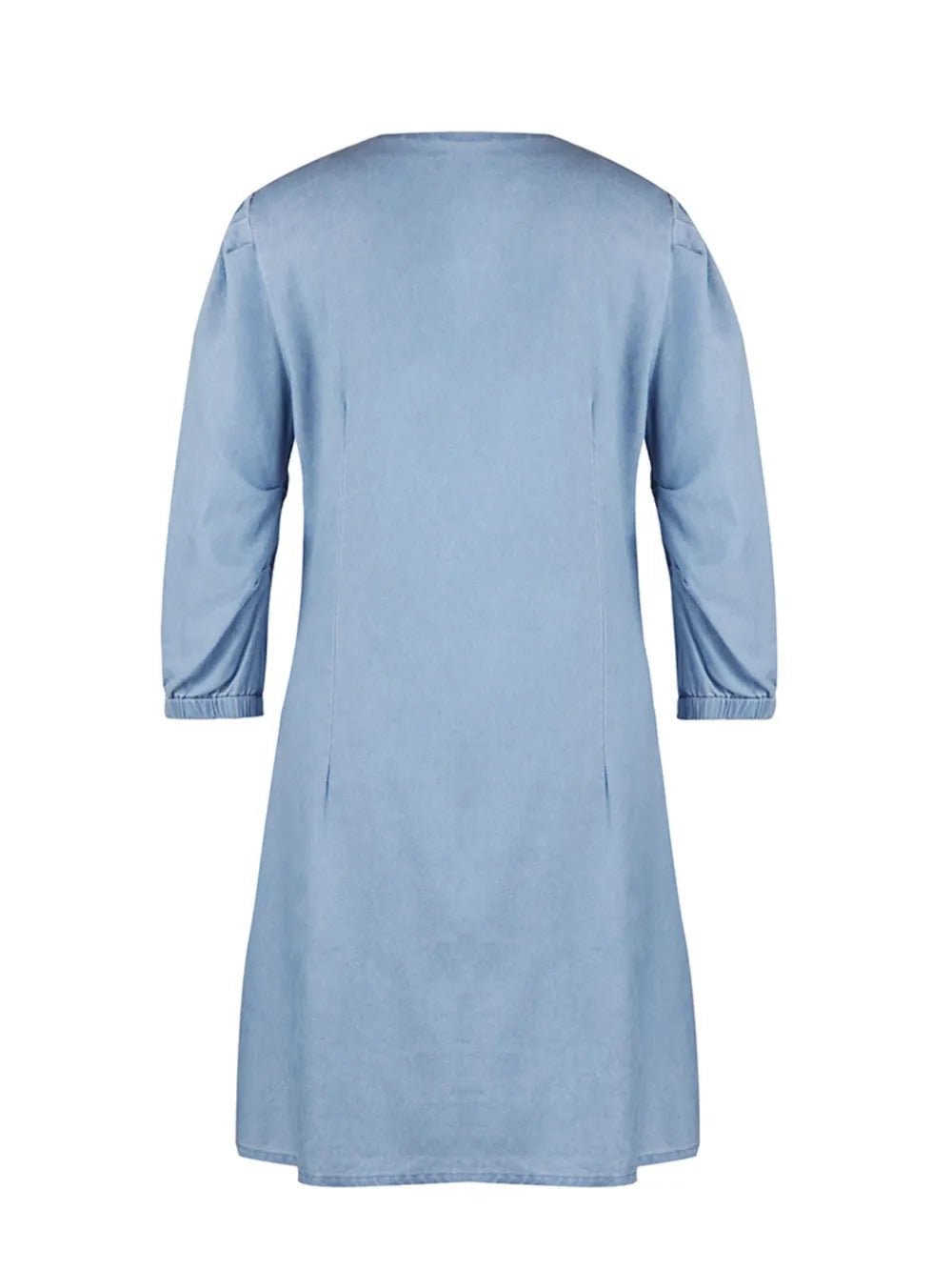 Full Size V - Neck Half Sleeve Dress - BlissfulBody.Boutique