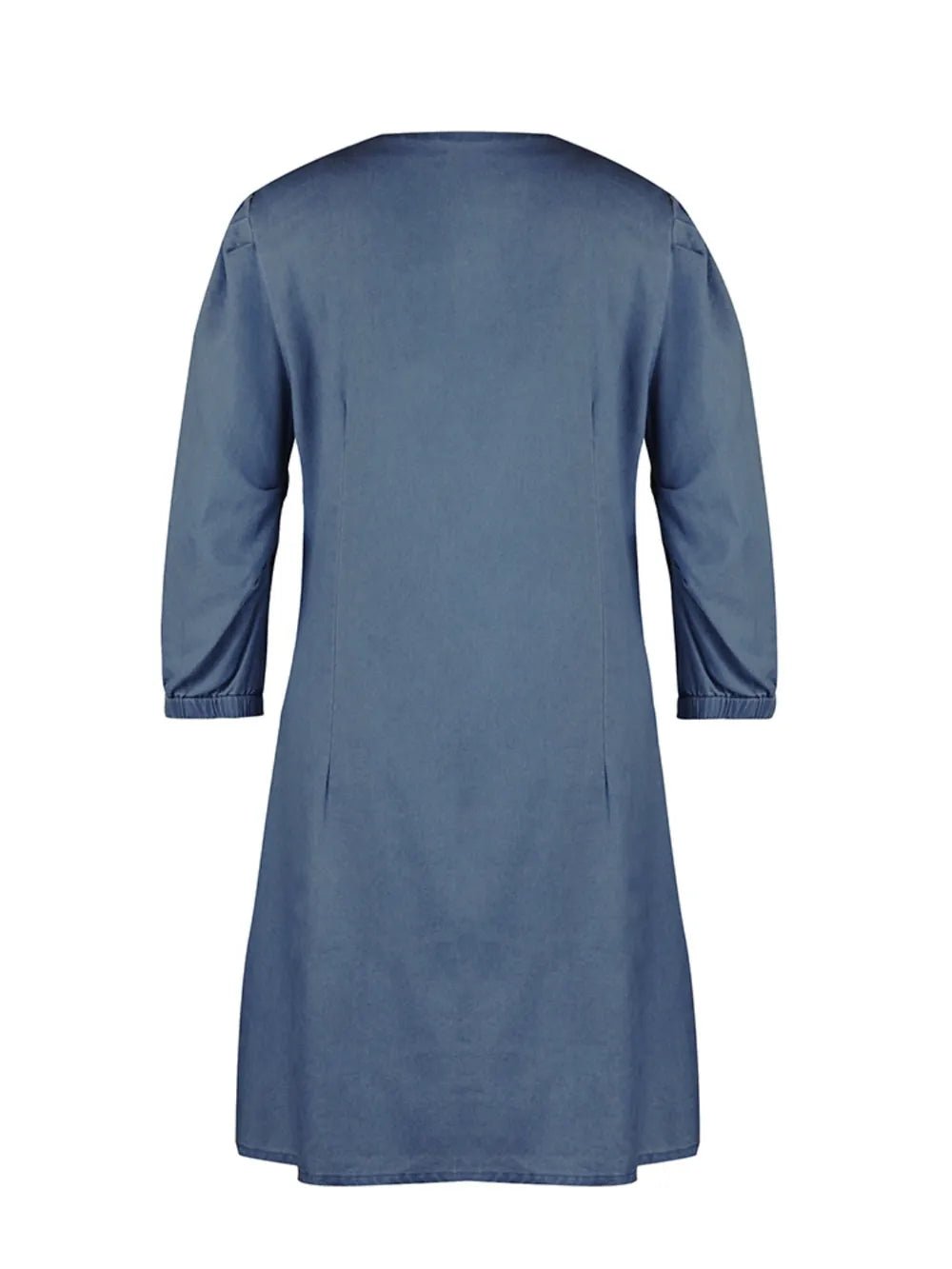 Full Size V - Neck Half Sleeve Dress - BlissfulBody.Boutique