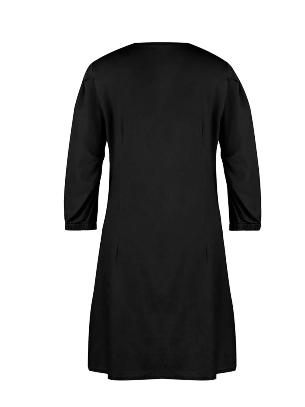 Full Size V - Neck Half Sleeve Dress - BlissfulBody.Boutique