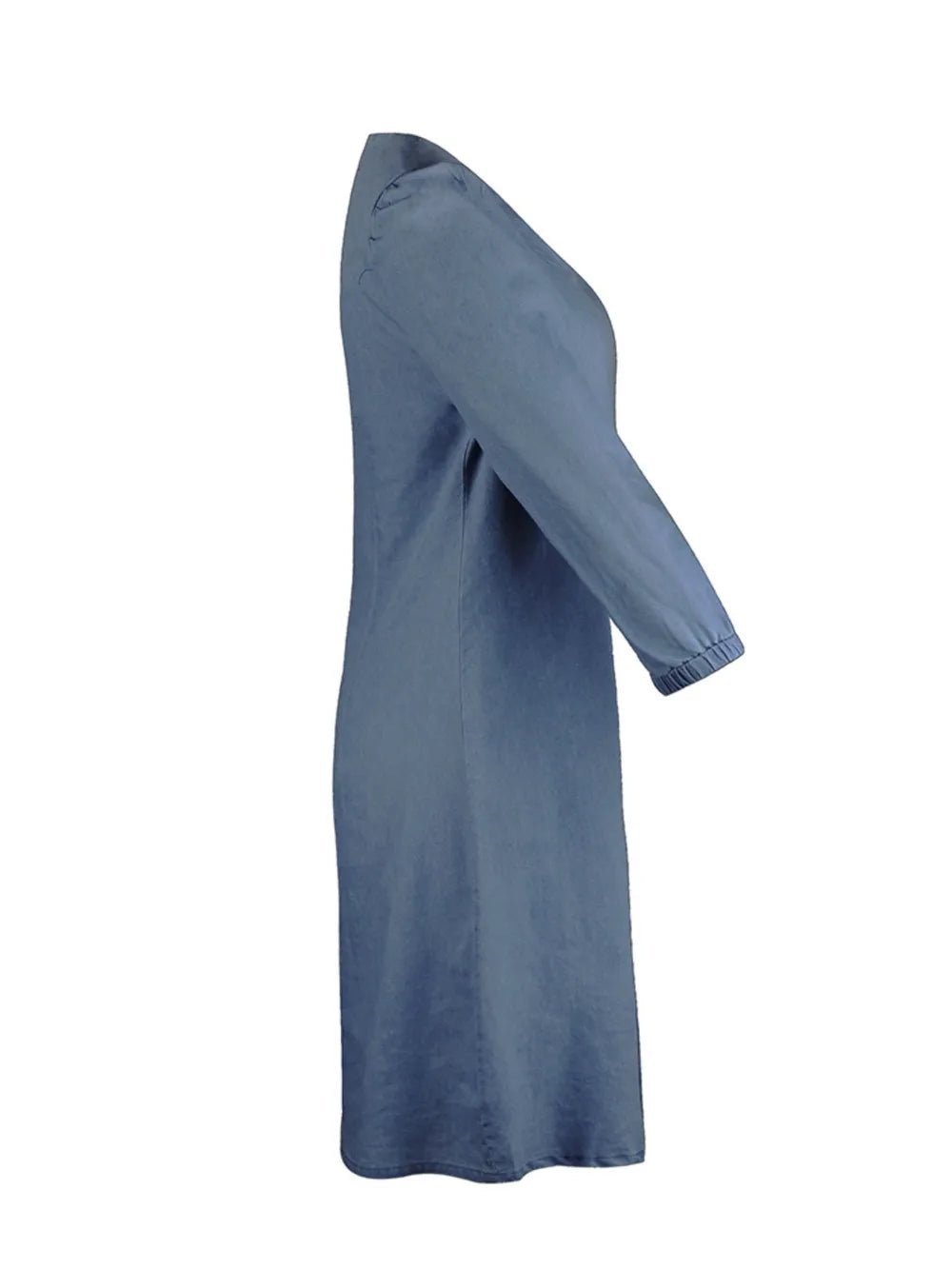 Full Size V - Neck Half Sleeve Dress - BlissfulBody.Boutique