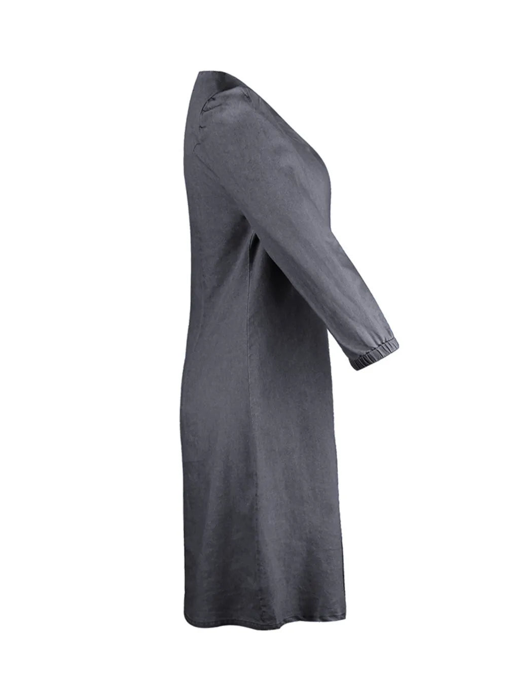 Full Size V - Neck Half Sleeve Dress - BlissfulBody.Boutique