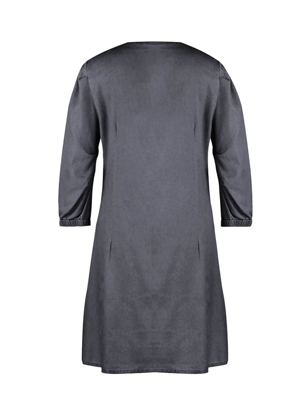 Full Size V - Neck Half Sleeve Dress - BlissfulBody.Boutique