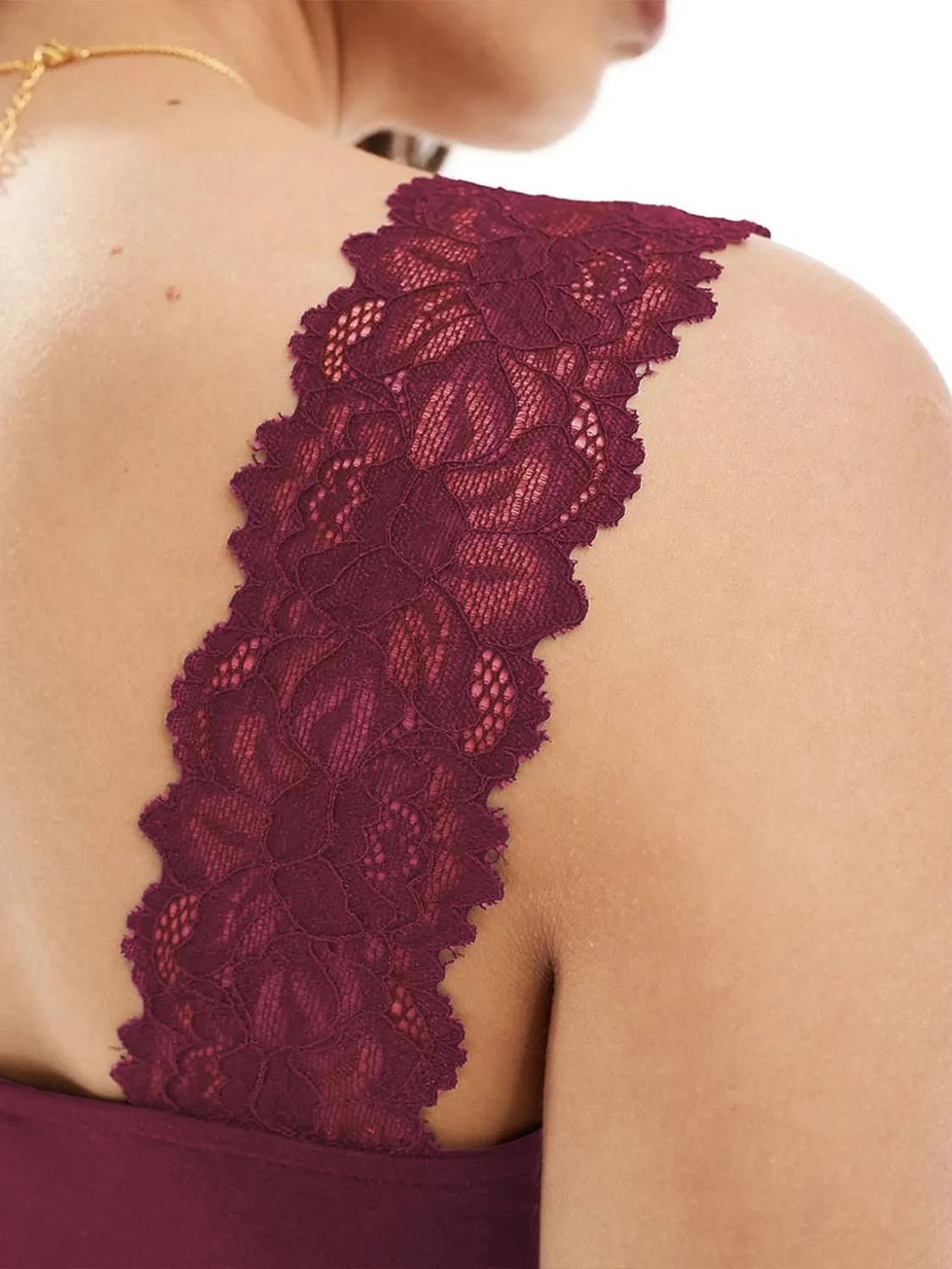 Lace Detail Wide Strap Tank - BlissfulBody.Boutique