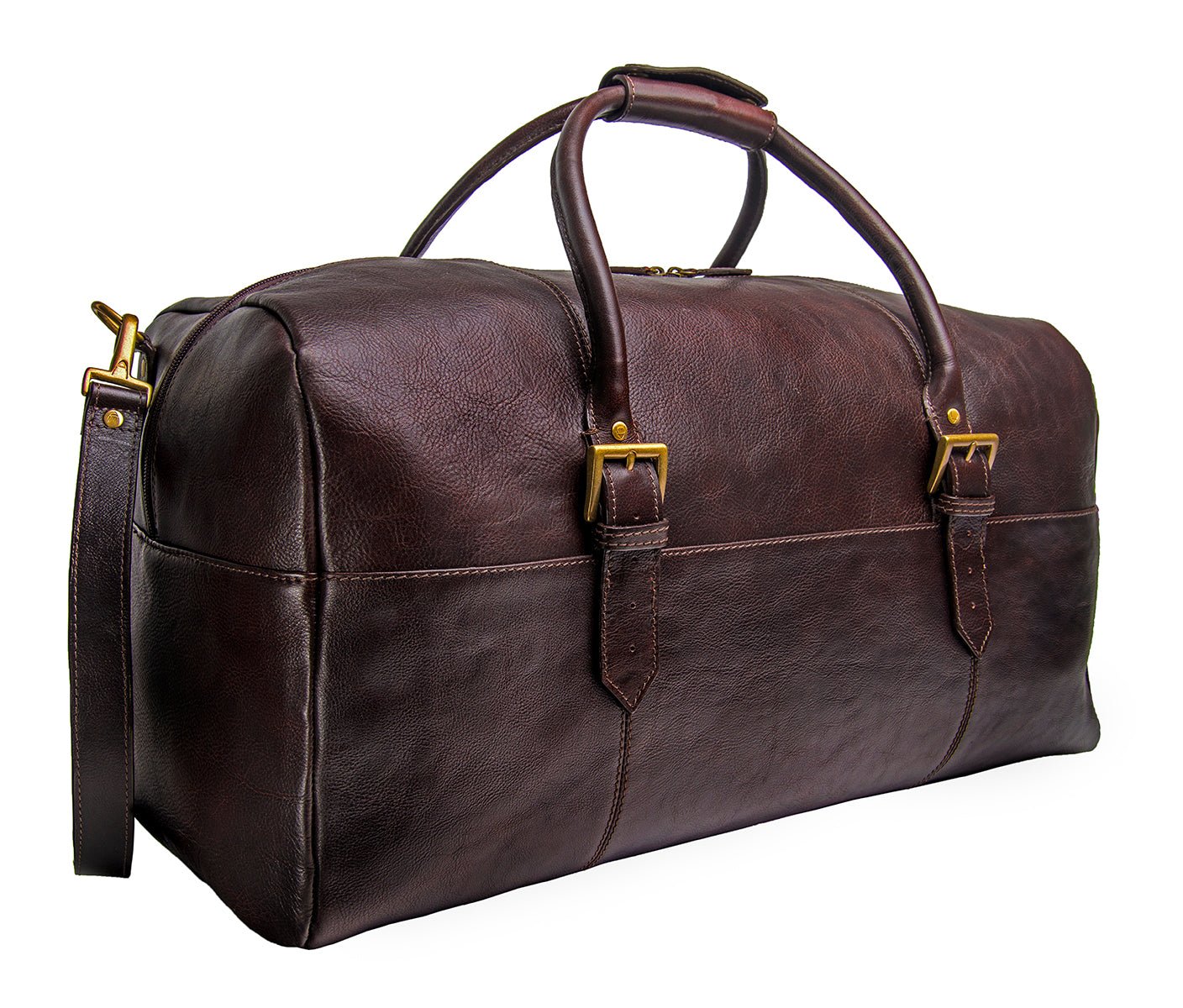 Leather Duffle Weekend Bag - BlissfulBody.Boutique