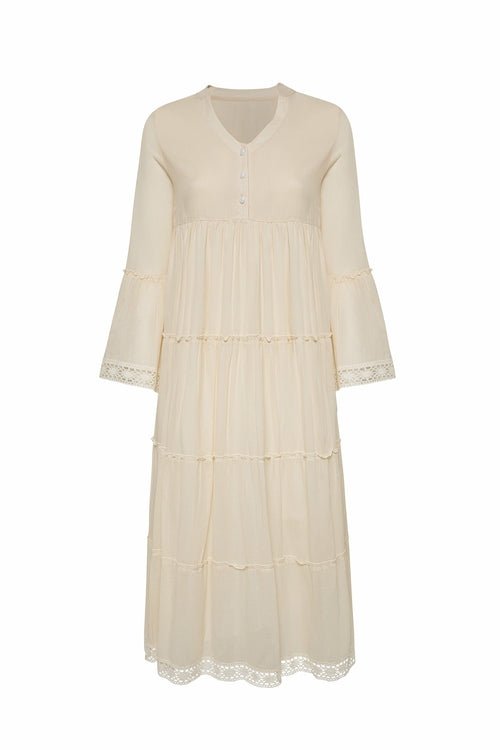 MIKA MAXI DRESS - NATURAL - BlissfulBody.Boutique