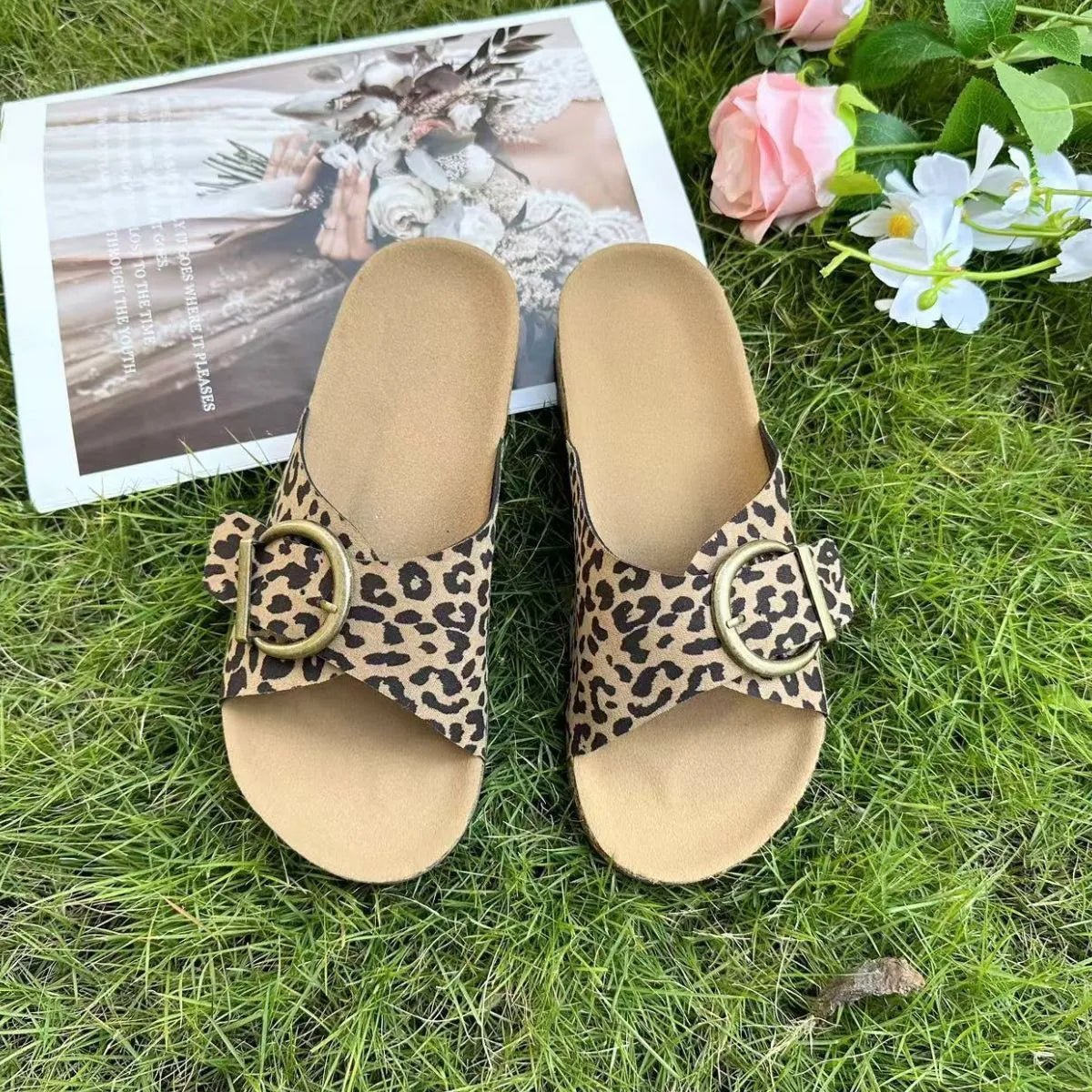 Open Toe Flats Sandals - BlissfulBody.Boutique