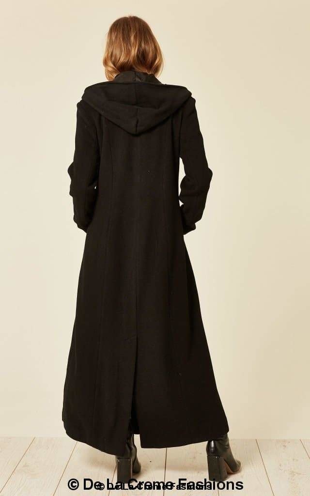 Oversized Wool Blend Hooded Long Coat (1716) - BlissfulBody.Boutique