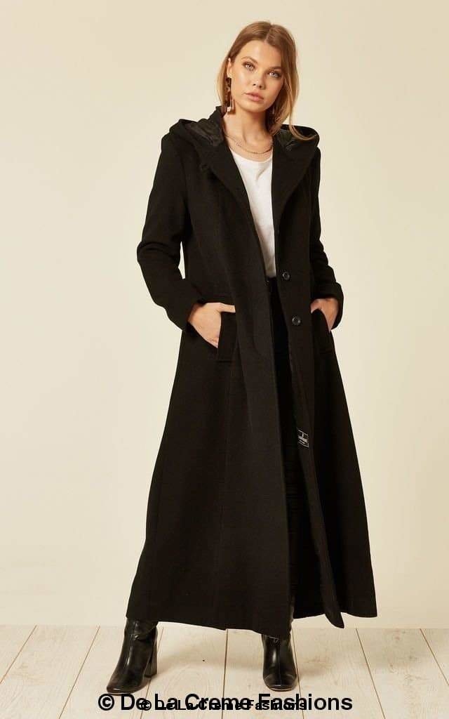 Oversized Wool Blend Hooded Long Coat (1716) - BlissfulBody.Boutique