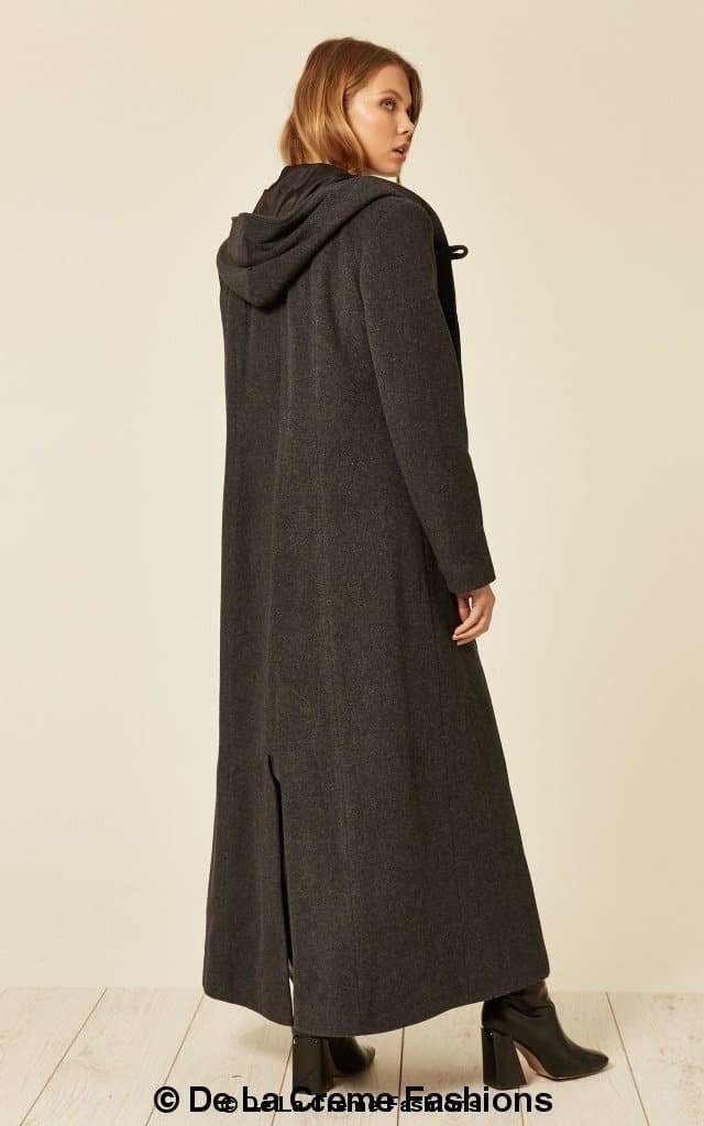 Oversized Wool Blend Hooded Long Coat (1716) - BlissfulBody.Boutique