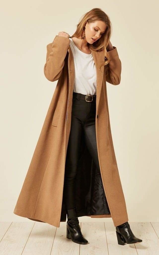 Oversized Wool Blend Hooded Long Coat (1716) - BlissfulBody.Boutique