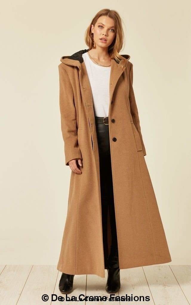 Oversized Wool Blend Hooded Long Coat (1716) - BlissfulBody.Boutique