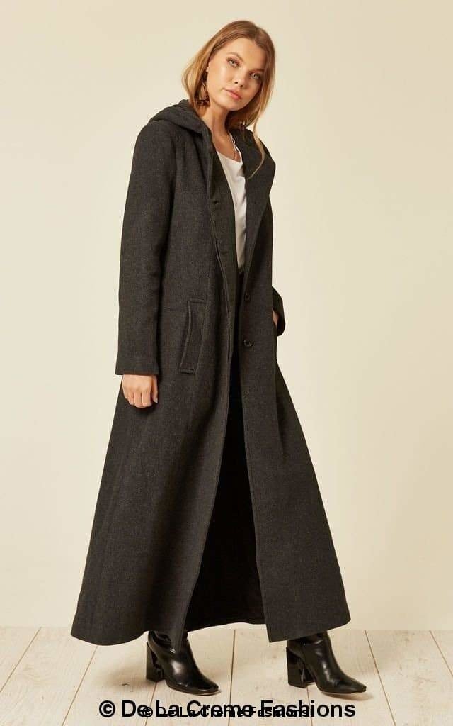 Oversized Wool Blend Hooded Long Coat (1716) - BlissfulBody.Boutique