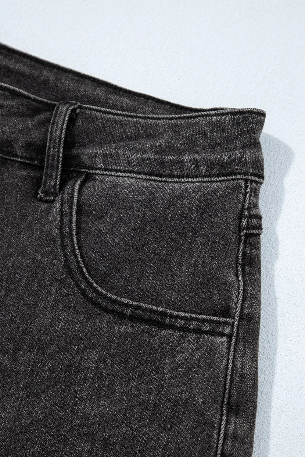 Raw Hem High Waist Denim Shorts - BlissfulBody.Boutique