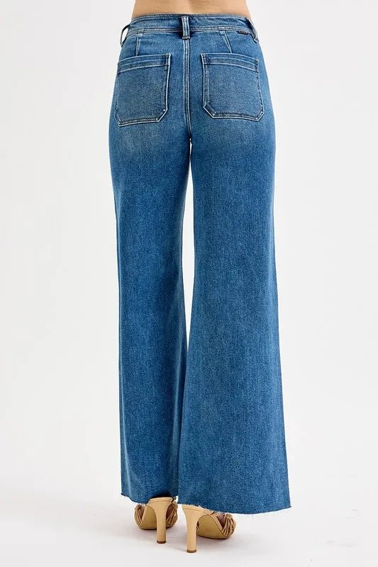 RISEN High - Waisted Wide Leg Jeans - BlissfulBody.Boutique