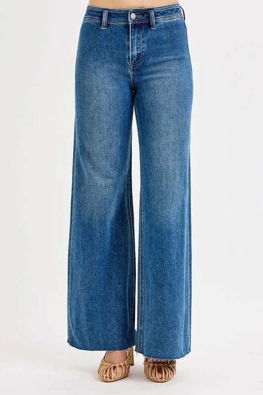 RISEN High - Waisted Wide Leg Jeans - BlissfulBody.Boutique