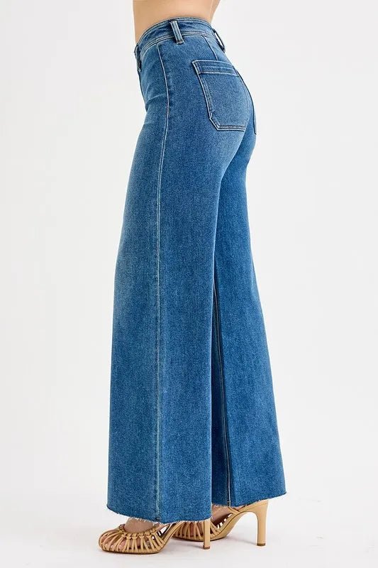 RISEN High - Waisted Wide Leg Jeans - BlissfulBody.Boutique