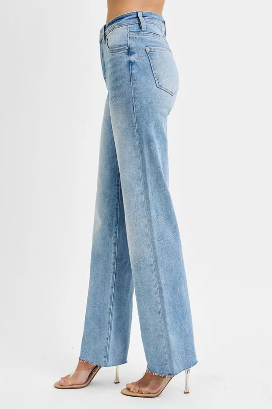 RISEN Tummy Control Rise Straight Jeans - BlissfulBody.Boutique