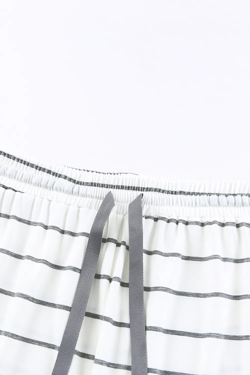 Striped V - Neck Long Sleeve Top and Pants Lounge Set - BlissfulBody.Boutique