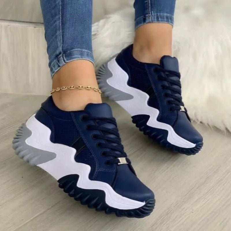 Summer Women's Sneakers Thick Bottom Canvas Casual Shoes - BlissfulBody.Boutique