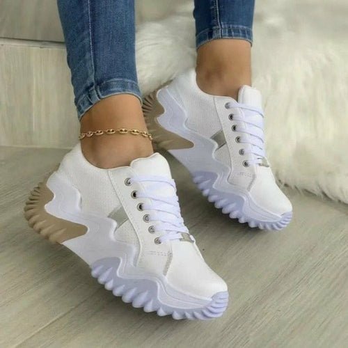 Summer Women's Sneakers Thick Bottom Canvas Casual Shoes - BlissfulBody.Boutique