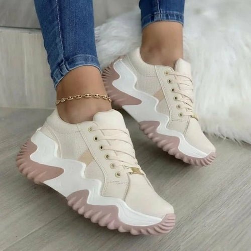 Summer Women's Sneakers Thick Bottom Canvas Casual Shoes - BlissfulBody.Boutique