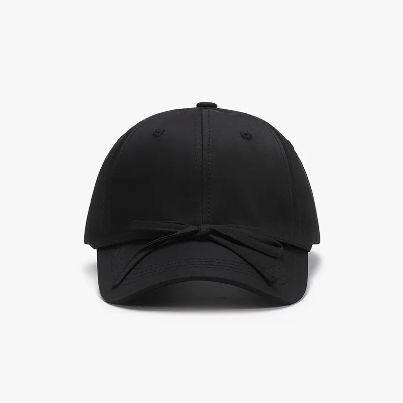 Tied Bow Cotton Baseball Cap - BlissfulBody.Boutique