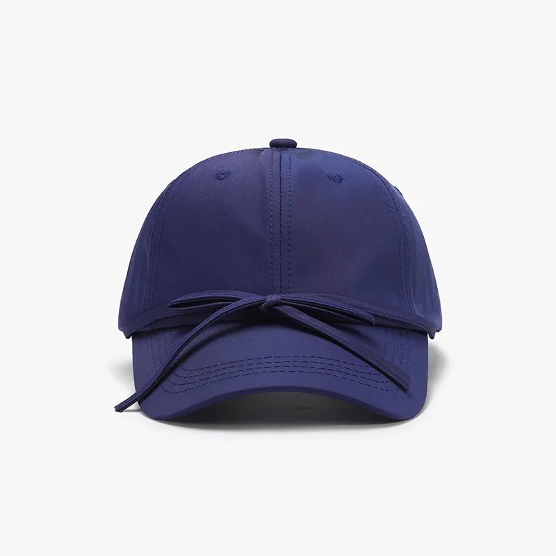 Tied Bow Cotton Baseball Cap - BlissfulBody.Boutique