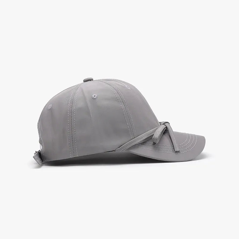 Tied Bow Cotton Baseball Cap - BlissfulBody.Boutique