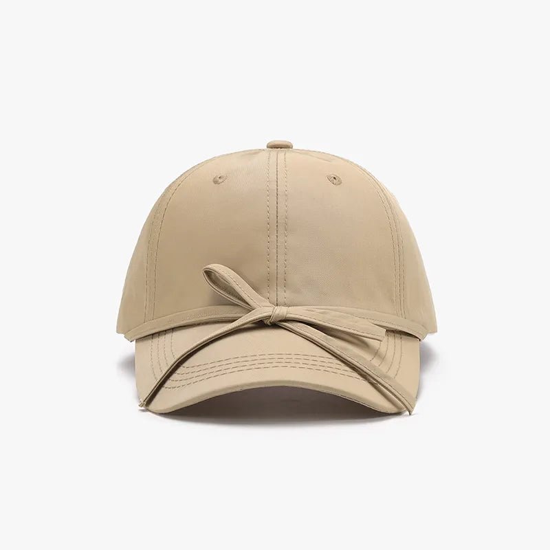 Tied Bow Cotton Baseball Cap - BlissfulBody.Boutique