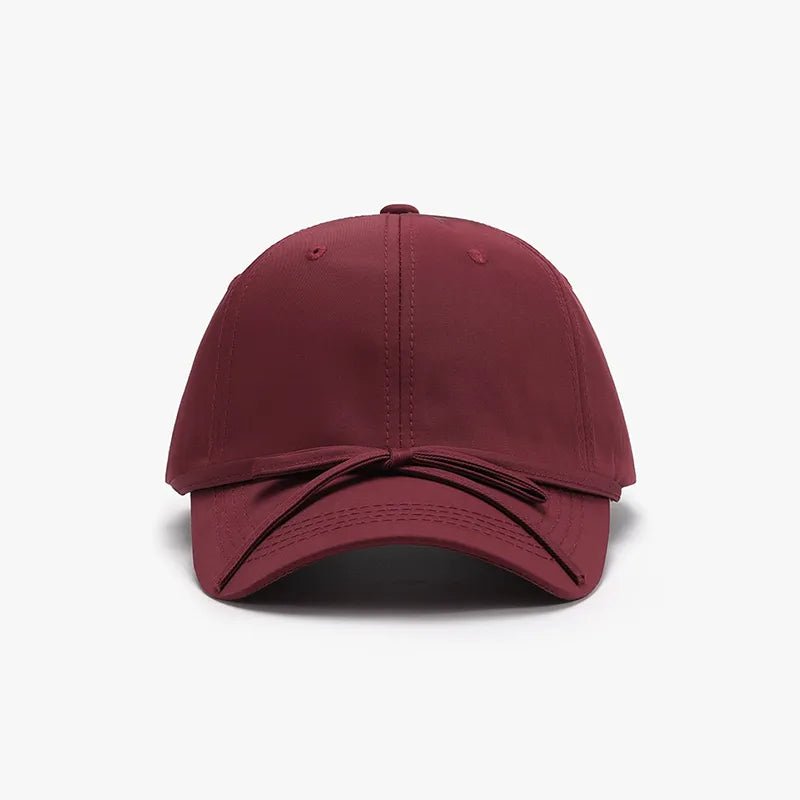 Tied Bow Cotton Baseball Cap - BlissfulBody.Boutique