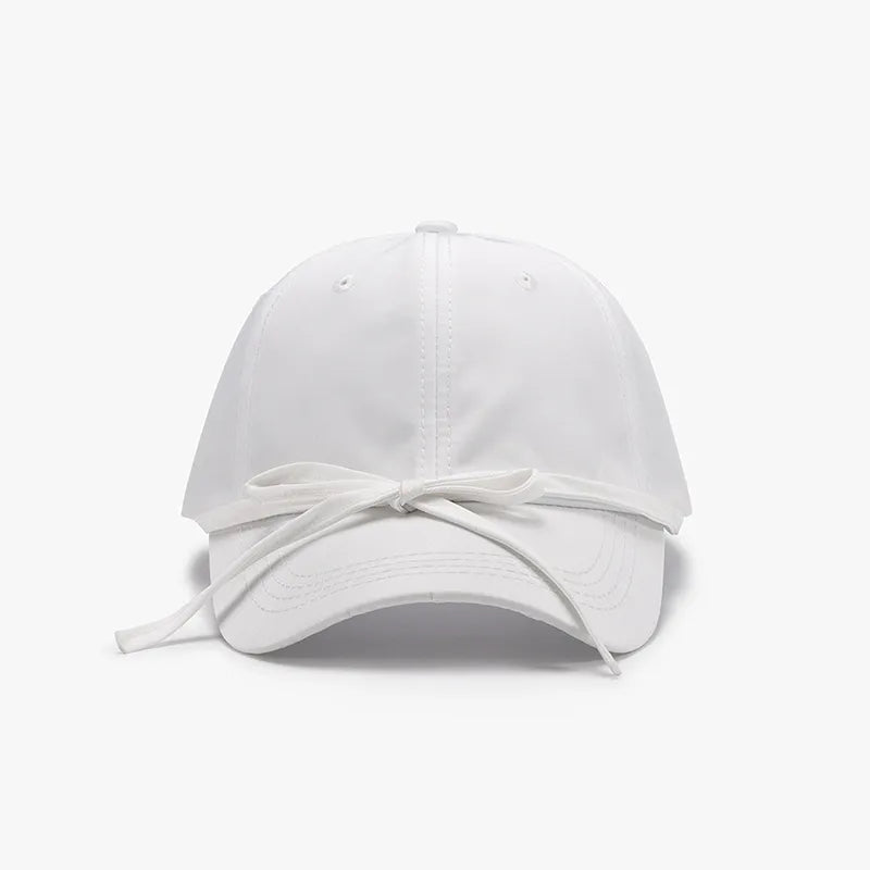 Tied Bow Cotton Baseball Cap - BlissfulBody.Boutique