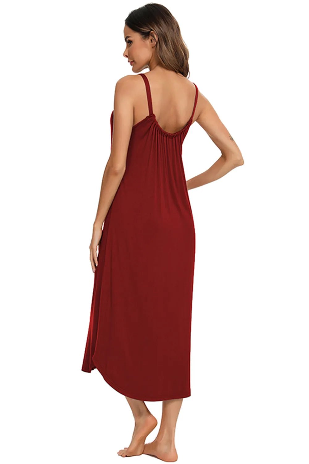 V - Neck Midi Lounge Dress - BlissfulBody.Boutique