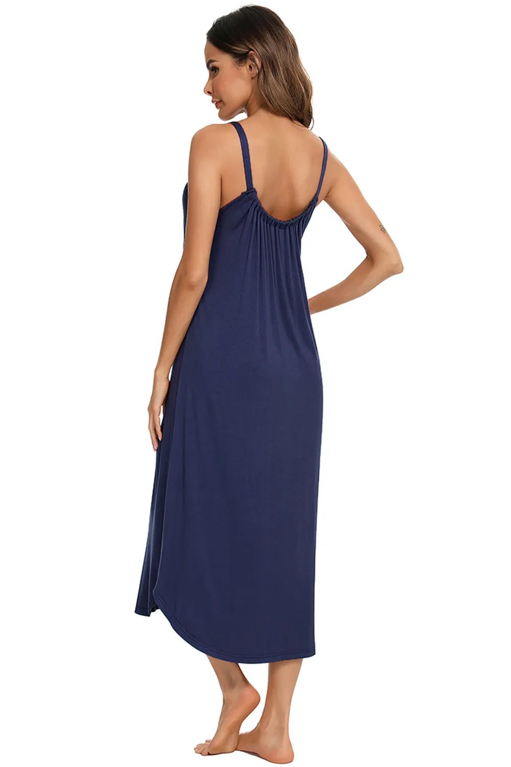 V - Neck Midi Lounge Dress - BlissfulBody.Boutique