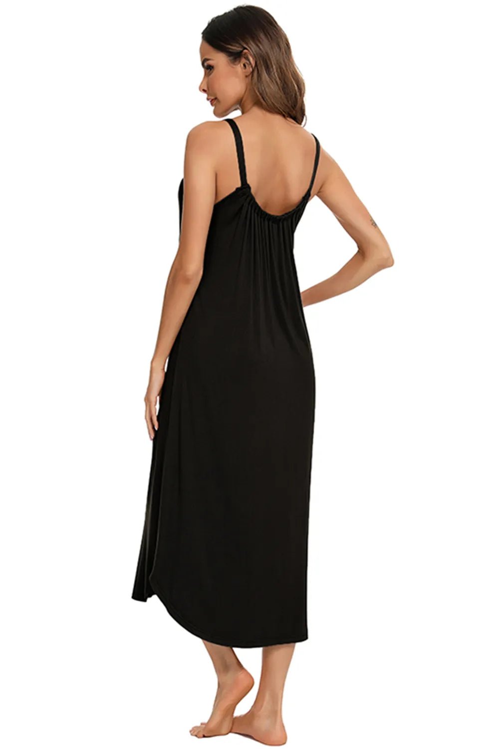 V - Neck Midi Lounge Dress - BlissfulBody.Boutique