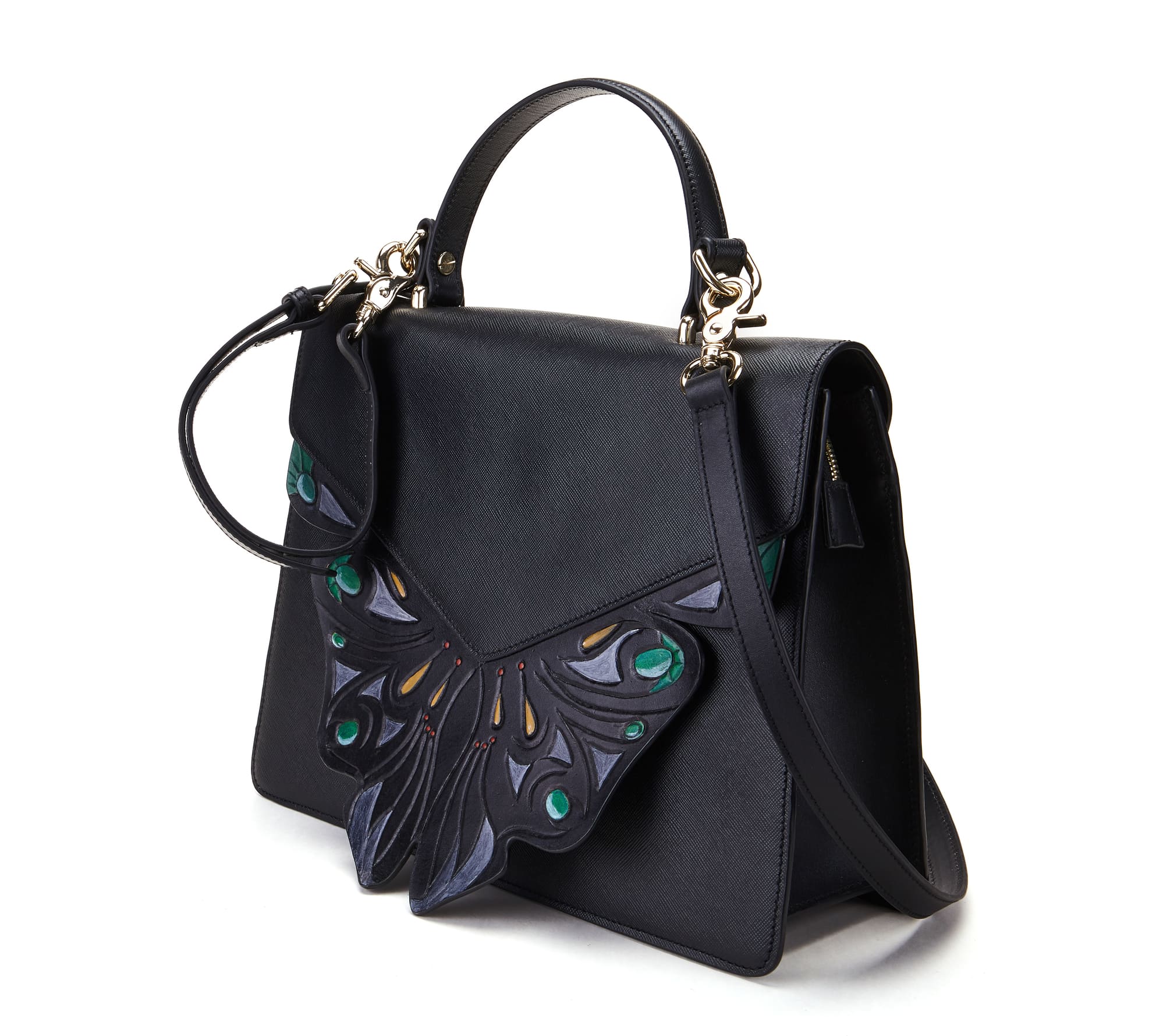 Wings Black Shoulder Bag - BlissfulBody.Boutique