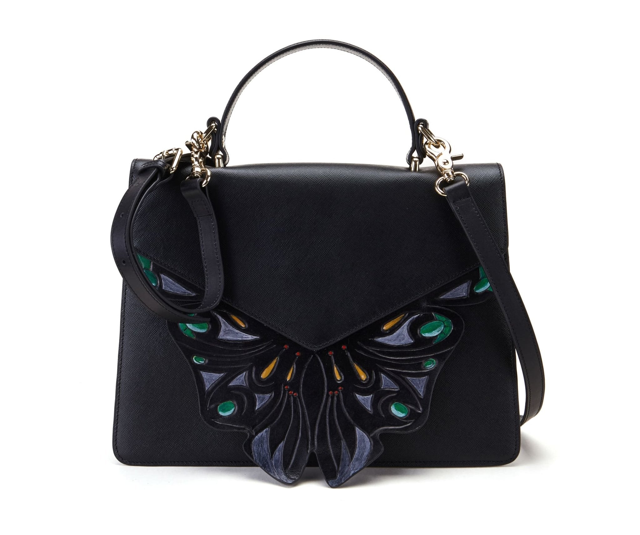 Wings Black Shoulder Bag - BlissfulBody.Boutique