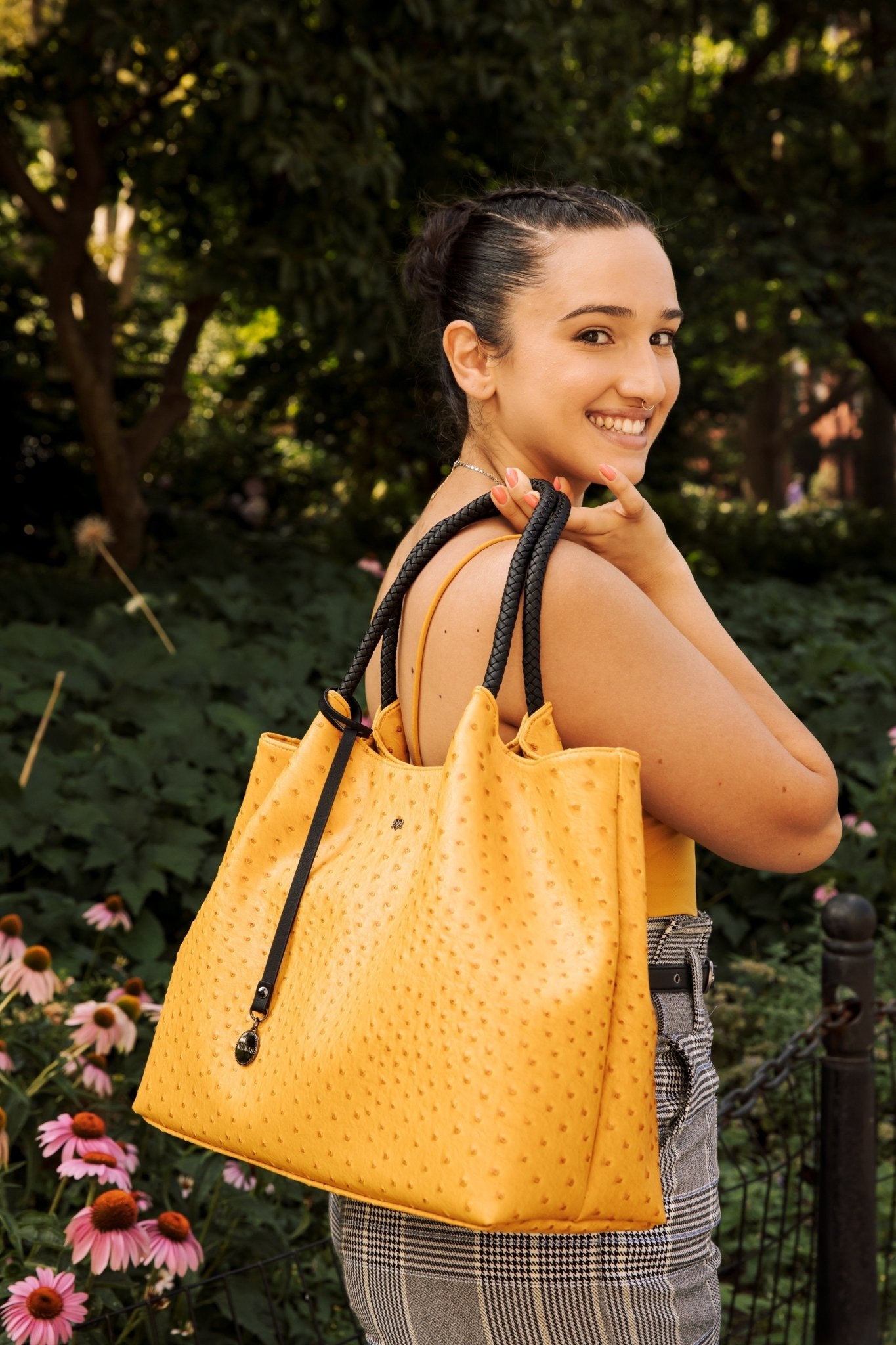 Yellow Vegan Leather Tote Bag - BlissfulBody.Boutique