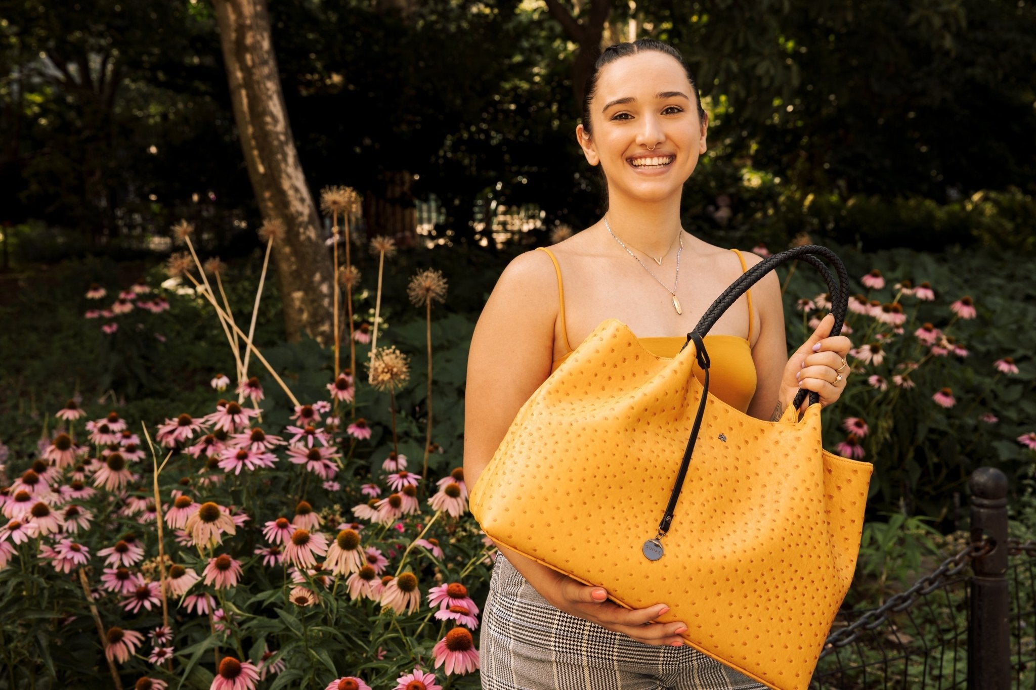 Yellow Vegan Leather Tote Bag - BlissfulBody.Boutique