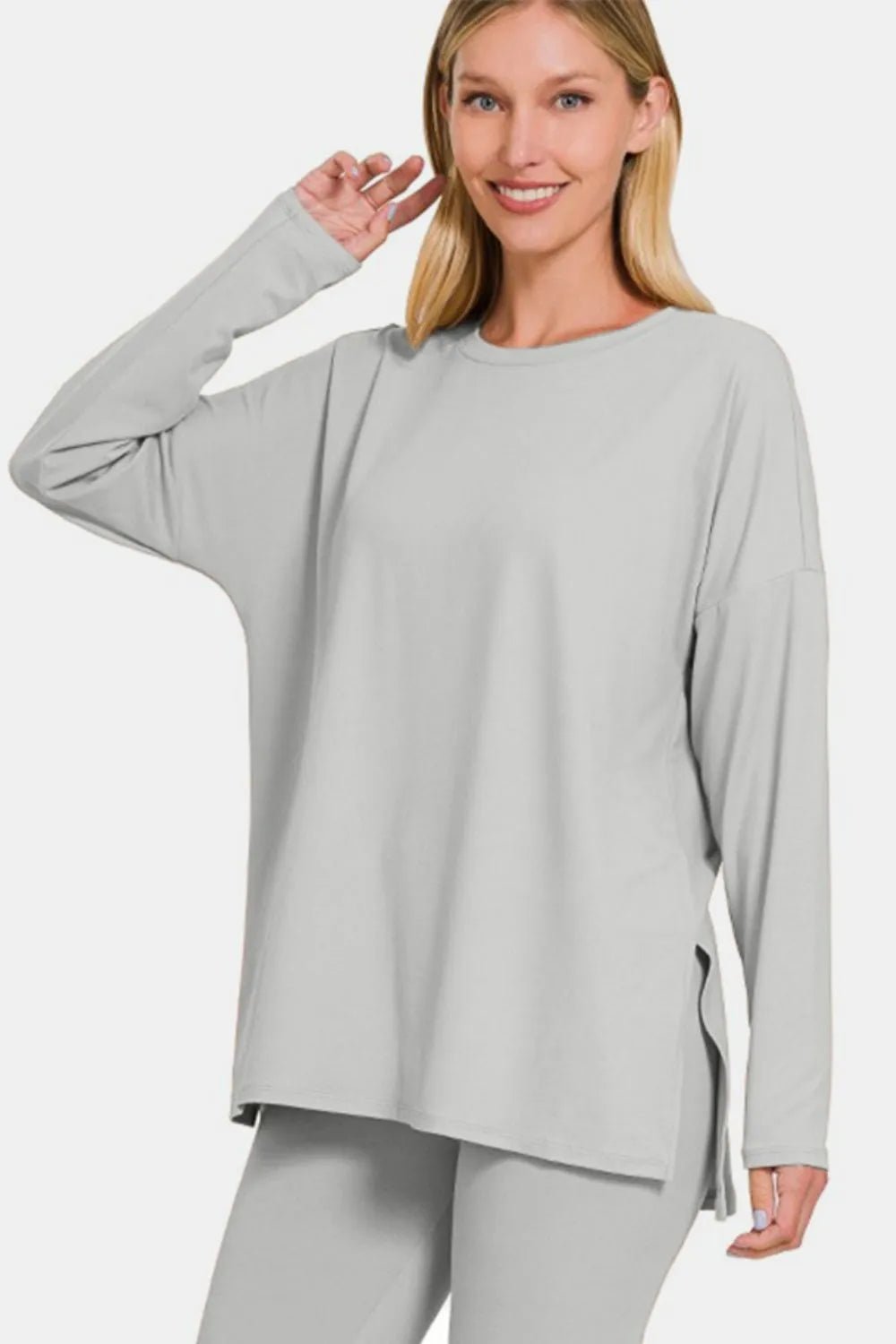 Zenana Full Size Brushed Microfiber Top and Leggings Lounge Set - BlissfulBody.Boutique