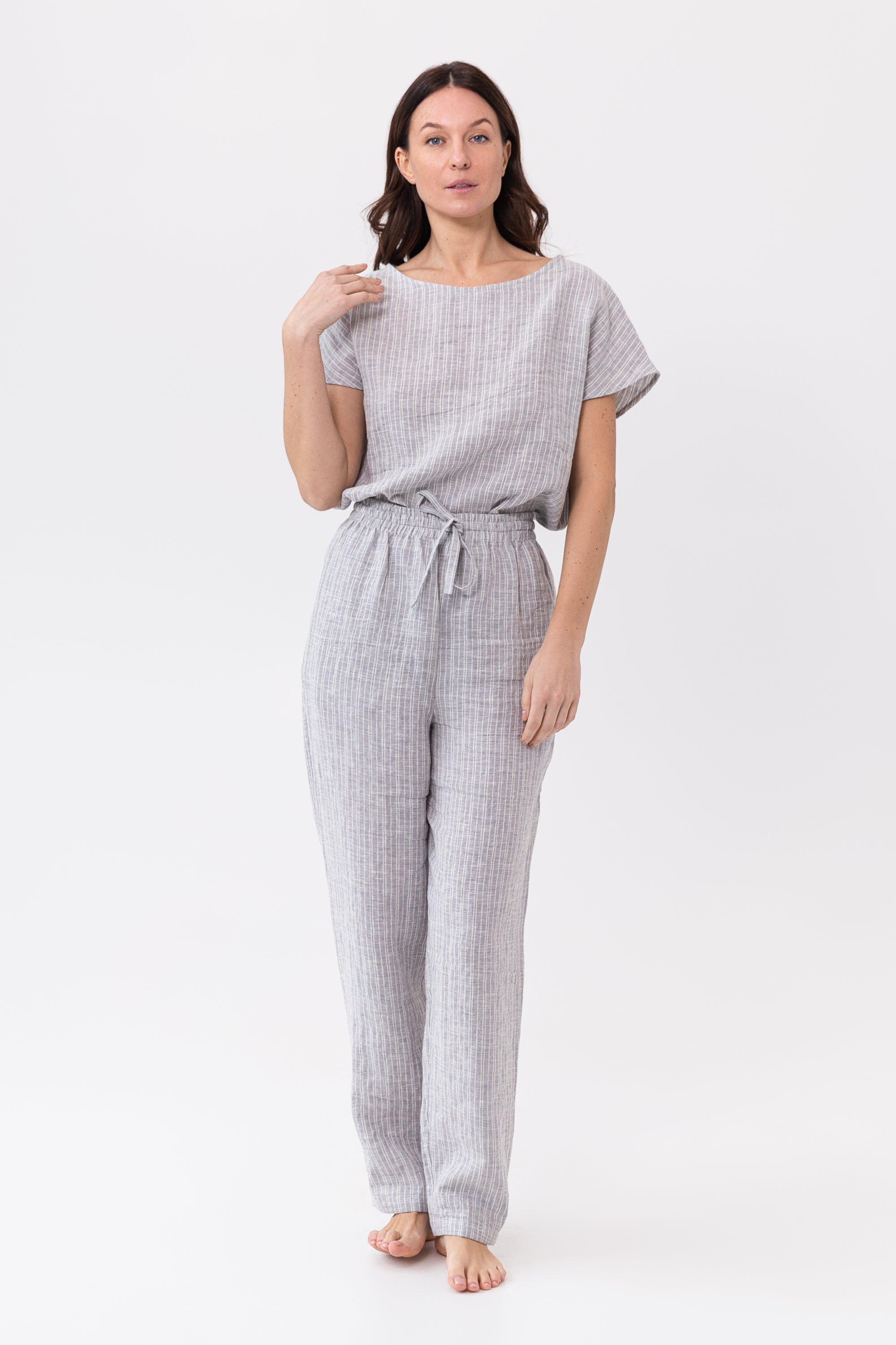 Cloud Grey Linen Lounge Set