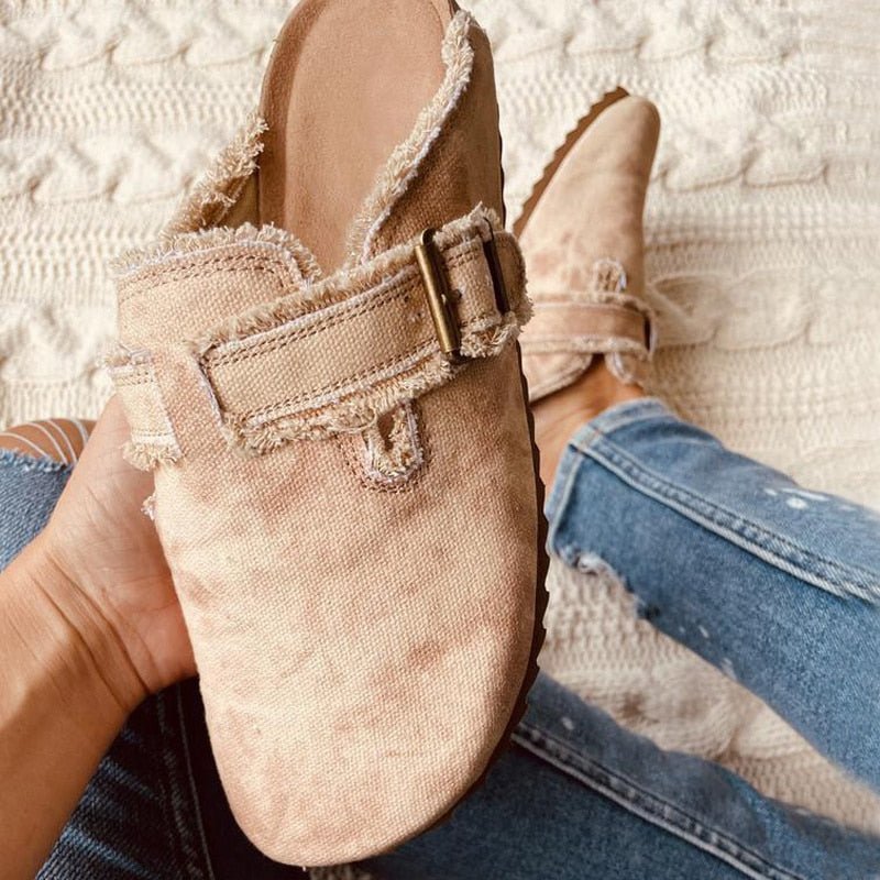 Canvas Loafer Women's Vintage Clogs - BlissfulBody.Boutique