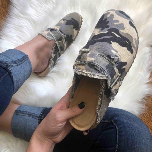 Canvas Loafer Women's Vintage Clogs - BlissfulBody.Boutique
