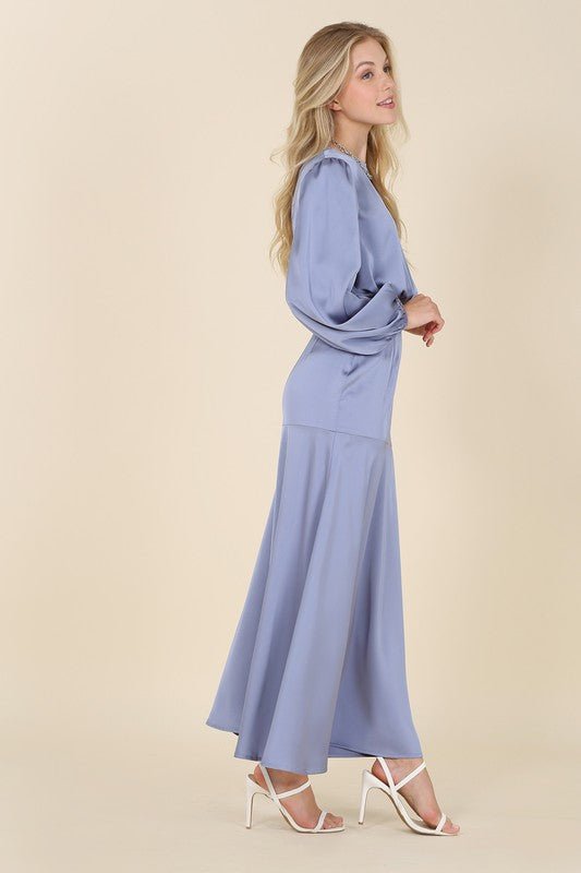 Dressed up satin two - piece mermaid dress set - BlissfulBody.Boutique