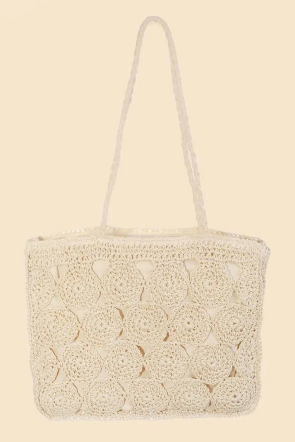 Fame Square Braided Pattern Tote Bag - BlissfulBody.Boutique