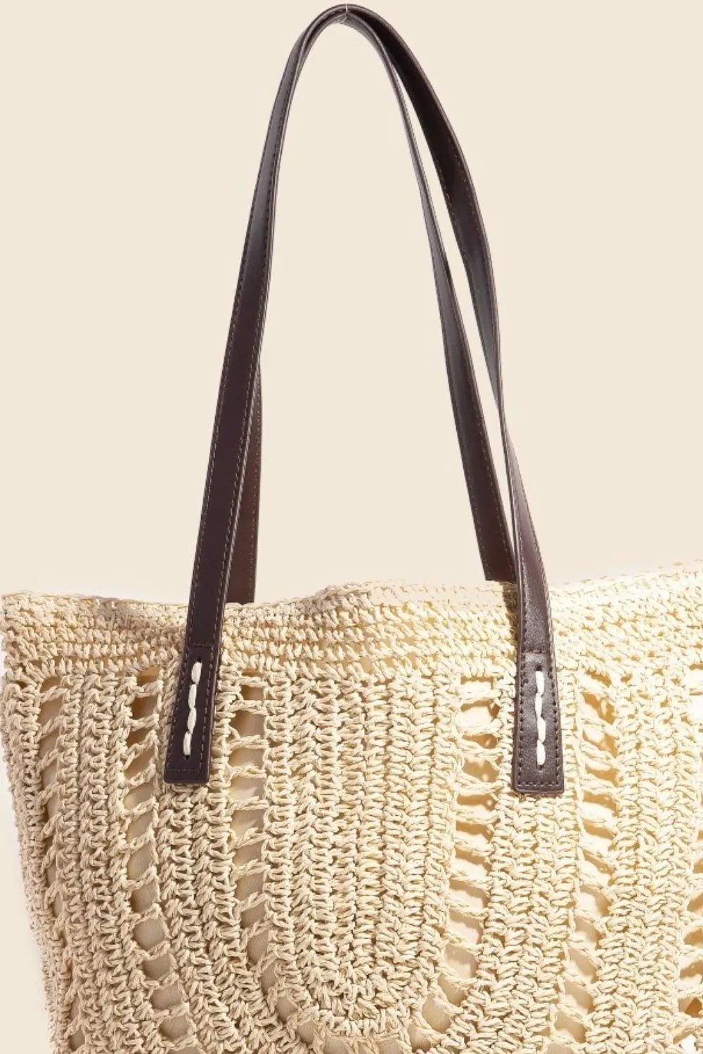 Fame Straw Braided Rounded Tote Bag - BlissfulBody.Boutique