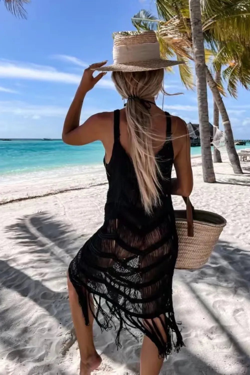Fringe Scoop Neck Cover - Up - BlissfulBody.Boutique