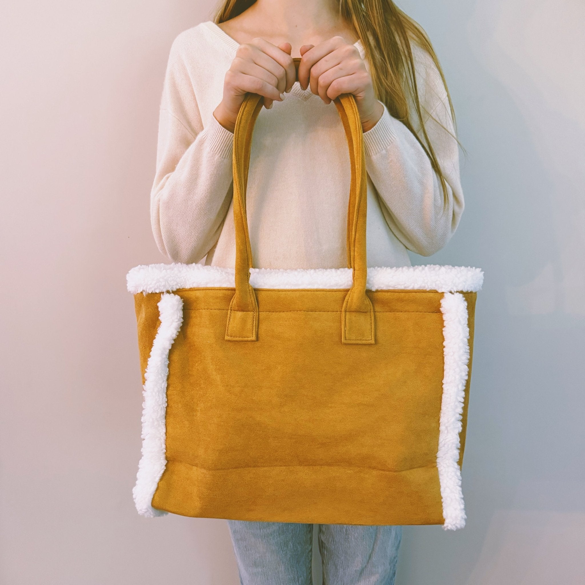 Fuzzy Deluxe Tote Shoulder Bag - BlissfulBody.Boutique